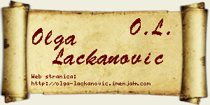 Olga Lackanović vizit kartica